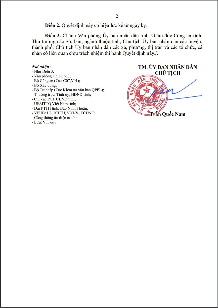 PCC tỉnh Ninh Thuận: Quy định số 450/QĐ-UBND tỉnh Ninh Thuận, ngày 27/08/2021