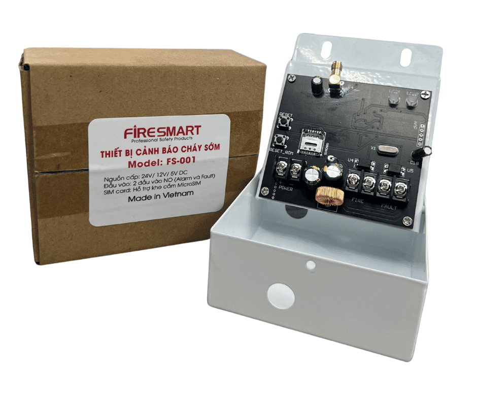 Thiết bị cảnh báo cháy sớm - kết nối điện thoại FS-001 3 Thiết bị cảnh báo cháy nhanh qua điện thoại