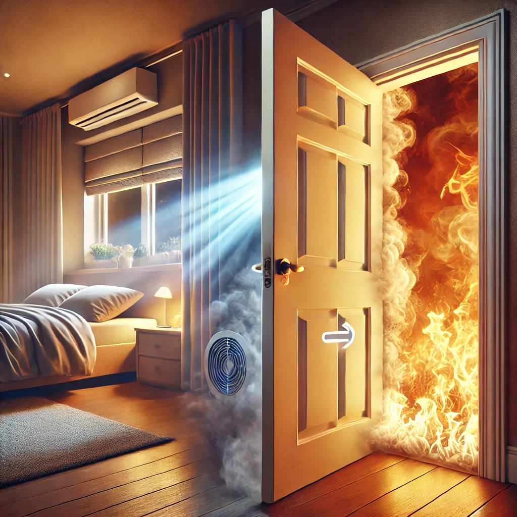 7 biện pháp phòng cháy chữa cháy dễ thực hiện cho nhà ở 5 đóng chặt cửa khi ngủ trong phòng