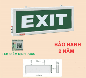 Đèn chiếu sáng sự cố - Đèn exit (biển Exit) chỉ dẫn thoát nạn 7 đèn exit kentom có kiểm định