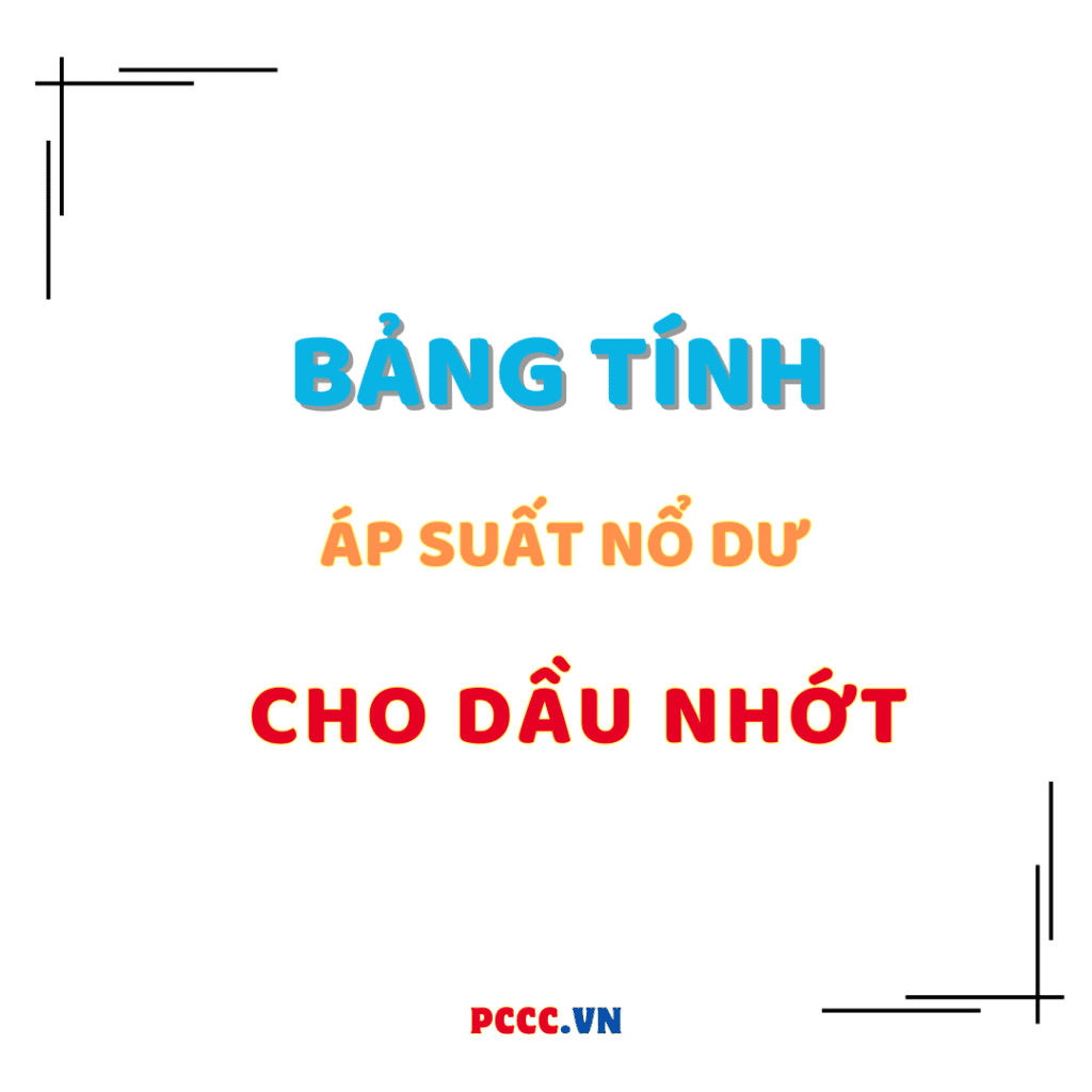 Bảng tính áp suất nổ dư và phân hạng nguy hiểm cháy nổ Bảng tính áp suất nổ dư và phân hạng nguy hiểm cháy nổ