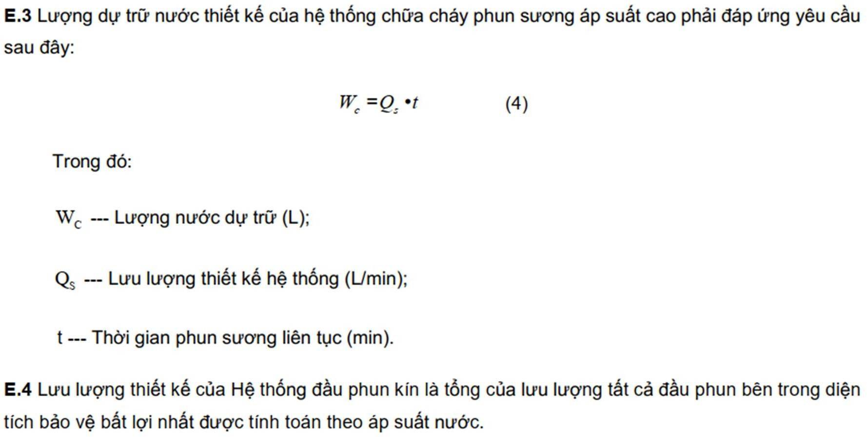 HƯỚNG DẪN THIẾT KẾ HỆ THỐNG CCTĐ PHUN SƯƠNG 16 Lượng dự trữ nước thiết kế