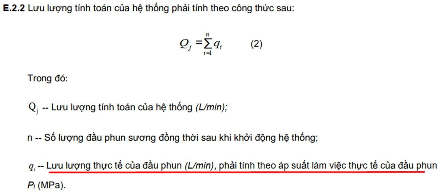 HƯỚNG DẪN THIẾT KẾ HỆ THỐNG CCTĐ PHUN SƯƠNG 14 Lưu lượng tính toán của hệ thống