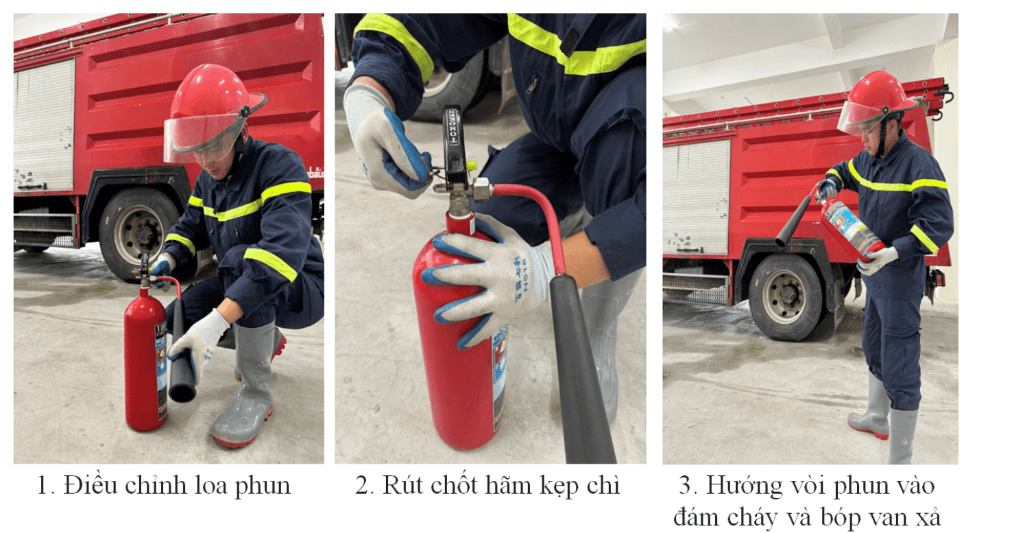 Hướng dẫn sử dụng bình chữa cháy xách tay 6 Hướng dẫn sử dụng bình khí chữa cháy xách tay