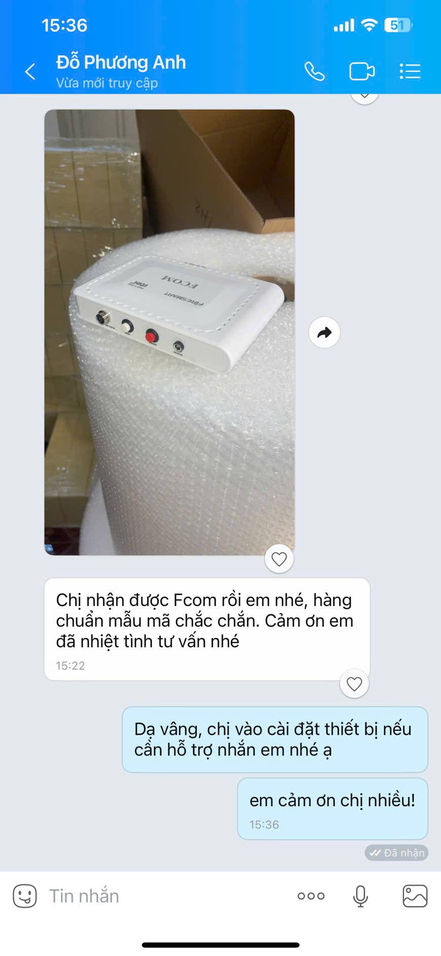 Thiết bị báo cháy không dây FireSmart 36 danh gia khach hang 5 - pccc.vn