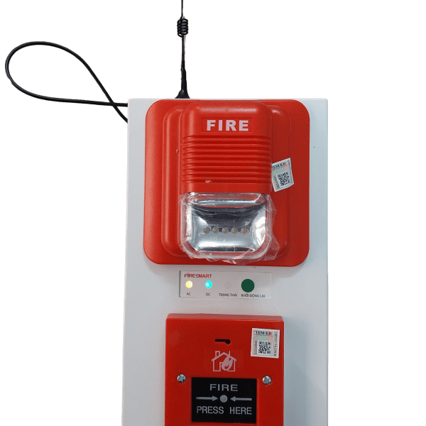Tổ hợp chuông đèn, nút ấn báo cháy cục bộ liên động không dây FSMBL-002 - Bán chạy nhất
