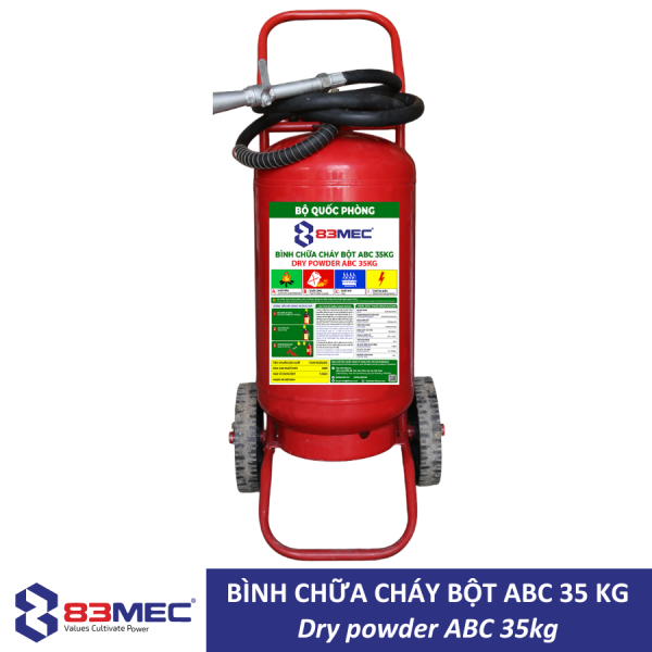 Họng tiếp nước 4 cửa 83MEC 6 Bình chữa cháy bột ABC 35kg xe đẩy 83MEC mã 83MEC.ABC.35KG