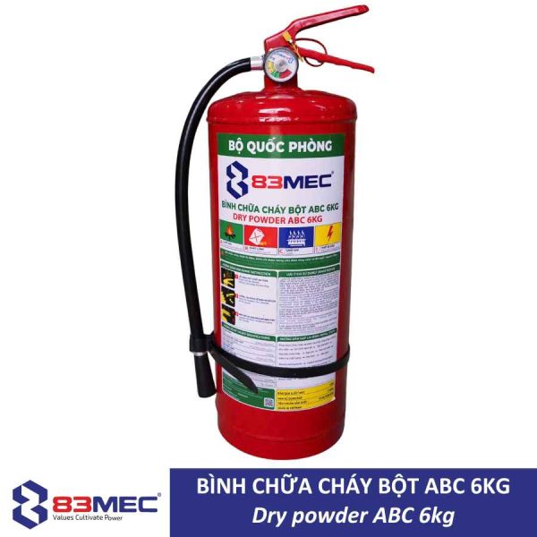 Cuộn vòi chữa cháy DN50, DN65 83MEC 5 Bình chữa cháy bột ABC 6kg 83MEC mã 83MEC.ABC.6KG