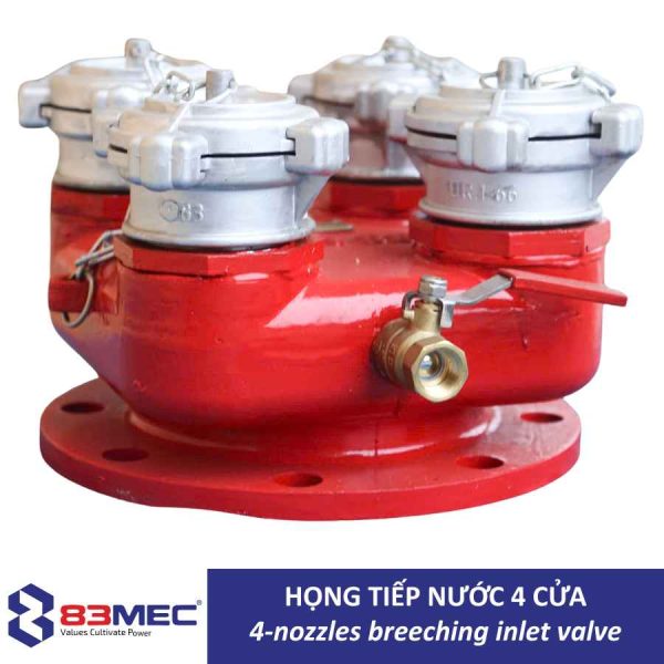 HỌNG TIẾP NƯỚC CHỮA CHÁY 5 Họng tiếp nước 4 cửa 83MEC PN10 PN16