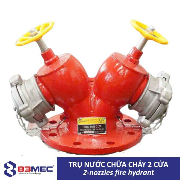 TRỤ CHỮA CHÁY 11 Trụ nước chữa cháy 2 cửa 83MEC PN10 PN16