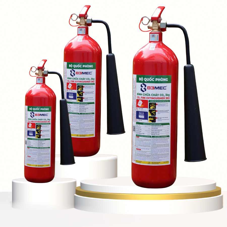 Bình chữa cháy CO2 3kg 83MEC 2 Bình chữa cháy CO2 3kg 83MEC nhìn nghiêng