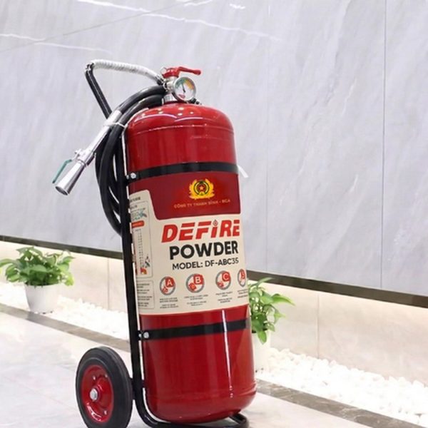 Bình chữa cháy bột ABC 35kg xe đẩy 83MEC 4 Bình chữa cháy bột ABC 35kg xe đẩy Defire DF-ABC35, công suất 6A-144B-C
