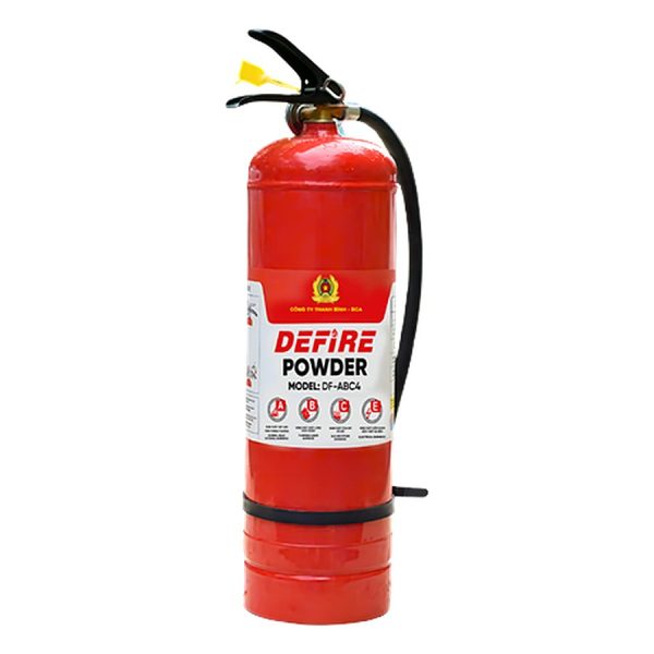 Bình chữa cháy bột ABC 4kg 83MEC 4 Bình chữa cháy bột ABC 4kg Defire DF-ABC4, công suất 2A-55B-C