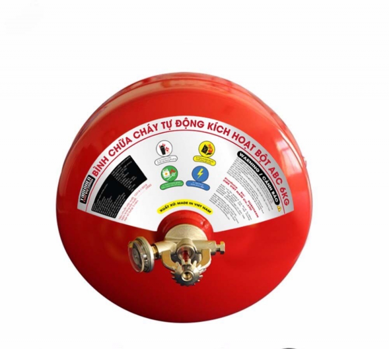 Bình chữa cháy tự động kích hoạt dạng treo bột ABC 6kg Tomoken 1 Bình chữa cháy tự động kích hoạt dạng treo bột ABC 6kg Tomoken TMK-VJ-ABC/AUTO6KG