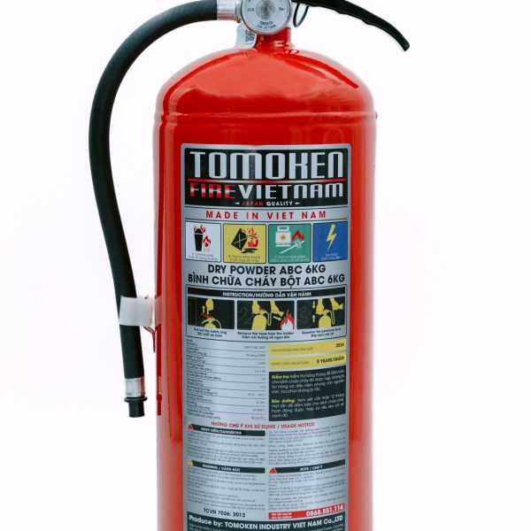 Bình chữa cháy bột ABC 4kg 83MEC 6 Bình chữa cháy xách tay bột ABC 6kg Tomoken TMK-VJ-ABC/6kg