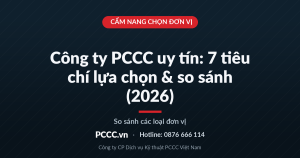 Công ty PCCC uy tín: 7 tiêu chí lựa chọn & so sánh các loại đơn vị (2026) 3 Công ty PCCC uy tín: 7 tiêu chí lựa chọn & so sánh (2026)