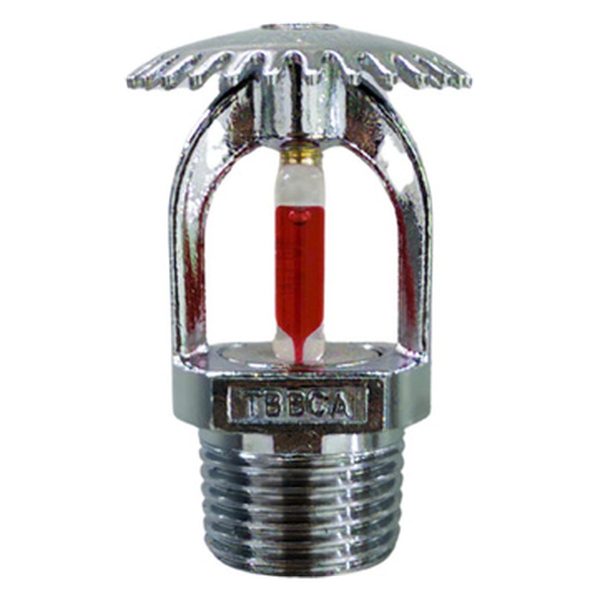 Đầu phun Protector quay xuống 68ºC K8 PS016 4 Đầu phun sprinkler TBBCA lớp hoàn thiện mạ chrome, bầu thủy tinh cảm nhiệt
