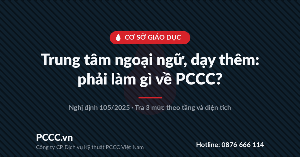 Trung tâm ngoại ngữ, dạy thêm, nhóm trẻ: phải làm gì về phòng cháy chữa cháy? Trung tâm ngoại ngữ, dạy thêm, nhóm trẻ: phải làm gì về phòng cháy chữa cháy?