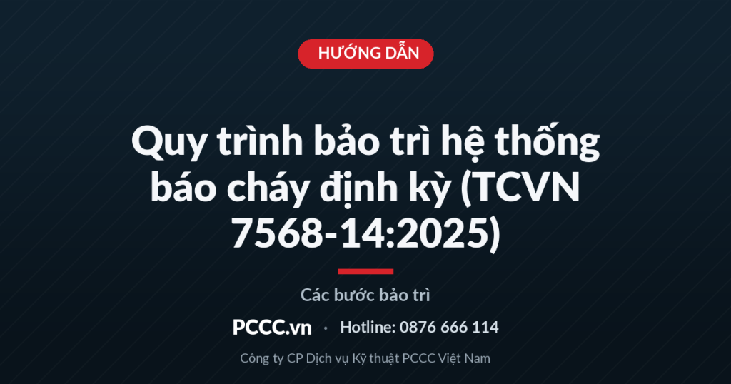 Quy trình bảo trì hệ thống báo cháy định kỳ (TCVN 7568-14:2025) Quy trình bảo trì hệ thống báo cháy định kỳ (TCVN 7568-14:2025)