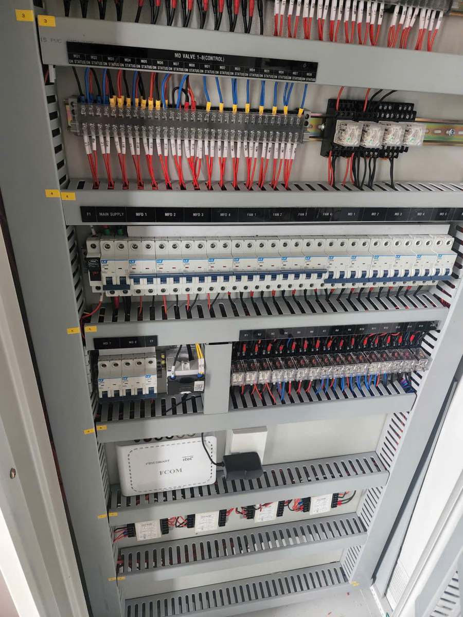 Dự án tiêu biểu — Công trình đã triển khai hệ thống báo cháy, PCCC 2 Thiết bị truyền tin báo cháy FCOM FireSmart lắp đặt trong tủ điều khiển tại tòa nhà Trung tâm Tài chính Quốc tế, Quận 1, TP.HCM
