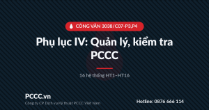 Phụ lục IV: Nội dung quản lý, kiểm tra về PCCC — 16 bảng kiểm tra HT1–HT16 (Công văn 3038/C07-P3,P4) 2 Phụ lục IV: Nội dung quản lý, kiểm tra về PCCC