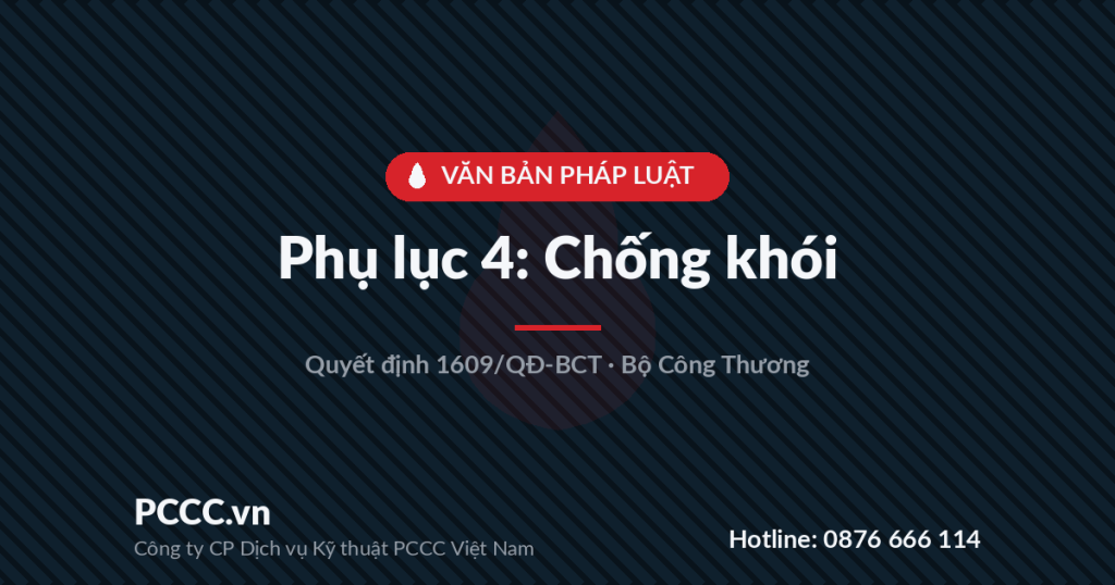Không lắp được hút xả khói, tăng áp chống nhiễm khói — giải pháp theo Phụ lục 4 Quyết định 1609/QĐ-BCT Không lắp được hút xả khói, tăng áp chống nhiễm khói — giải pháp theo Phụ lục 4 Quyết định 1609/QĐ-BCT