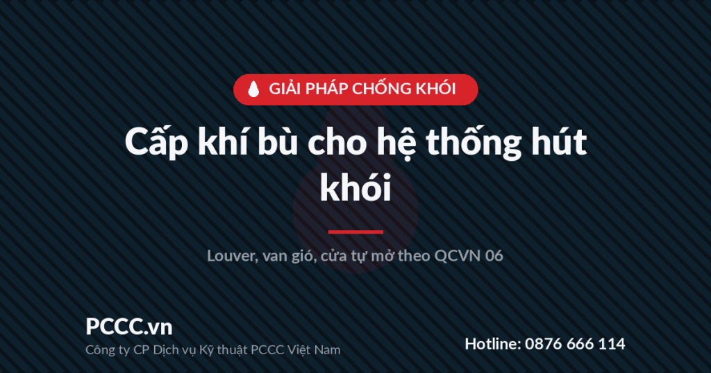 Cấp khí bù hệ thống hút khói: louver, van gió, QCVN 06 Cấp khí bù hệ thống hút khói: louver, van gió, QCVN 06