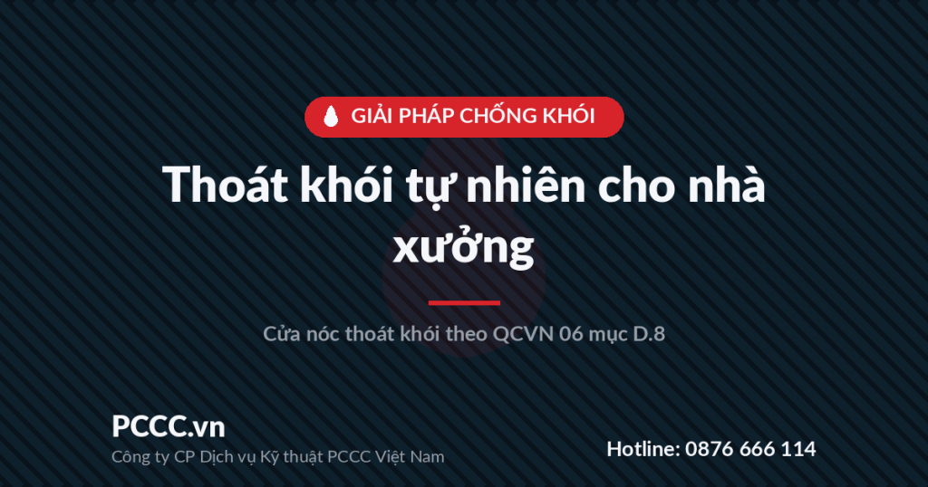 Thoát khói tự nhiên nhà xưởng: cửa nóc theo QCVN 06 Thoát khói tự nhiên nhà xưởng: cửa nóc theo QCVN 06